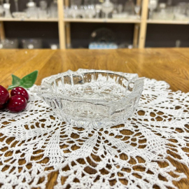Пепельница из хрусталя квадратной формы, винтаж, СССР. Картинка 1